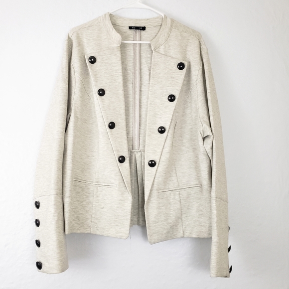 torrid Jackets & Blazers - NWOT Torrid Ponte Military Jacket Cream 3 Coat Open Blazer 3X